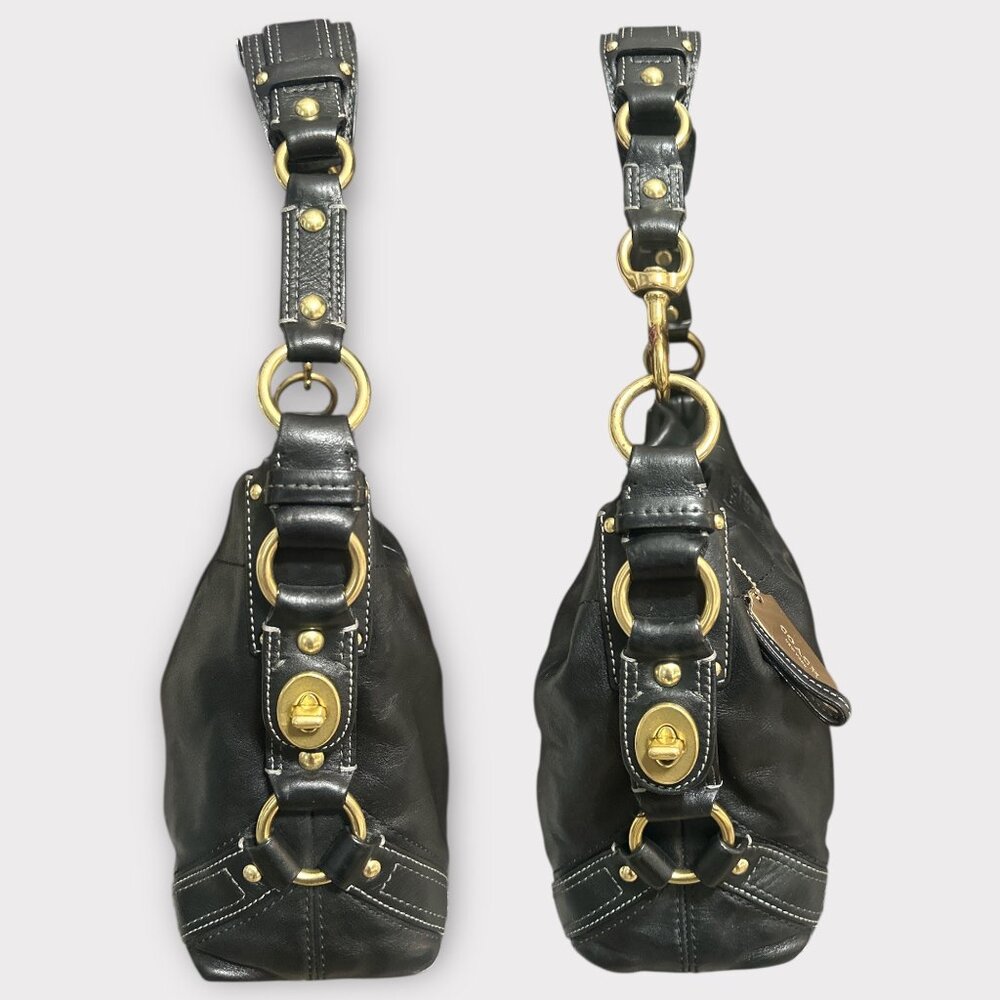 Coach Black Leather Hobo Bag - Picture 5 of 10